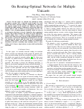 Cover page: On Routing-Optimal Networks for Multiple Unicasts