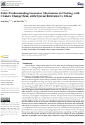 Cover page: Better Understanding Insurance Mechanism in Dealing with Climate Change Risk, with Special Reference to China