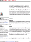 Cover page: Approaches to quantify the contribution of multiple anemia risk factors in children and women from cross-sectional national surveys.