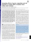 Cover page: Integrating effects of species composition and soil properties to predict shifts in montane forest carbon–water relations