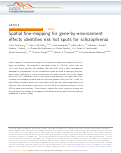 Cover page: Spatial fine-mapping for gene-by-environment effects identifies risk hot spots for schizophrenia.