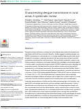 Cover page: Characterizing dengue transmission in rural areas: A systematic review.