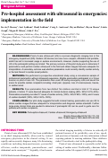 Cover page: Pre-hospital assessment with ultrasound in emergencies: implementation in the field.