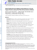 Cover page: Infant Feeding Decision-Making and the Influences of Social Support Persons Among First-Time African American Mothers