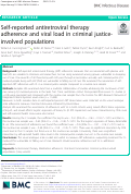 Cover page: Self-reported antiretroviral therapy adherence and viral load in criminal justice-involved populations