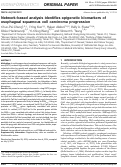 Cover page: Network-based analysis identifies epigenetic biomarkers of esophageal squamous cell carcinoma progression