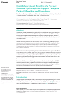 Cover page: Establishment and Benefits of a Normal Pressure Hydrocephalus Support Group on Patient Education and Experience