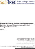 Cover page: Missed or Delayed Medical Care Appointments by Older Users of Nonemergency Medical Transportation Services