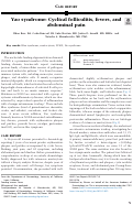 Cover page: Yao syndrome: Cyclical folliculitis, fevers, and abdominal pain