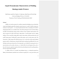 Cover page: Liquid transmission characteristics of padding bandages under pressure