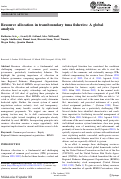 Cover page: Resource allocation in transboundary tuna fisheries: A global analysis