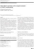 Cover page: Suboccipital craniotomy in the surgical treatment of Chiari I malformation