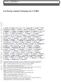 Cover page: Low energy analysis techniques for CUORE