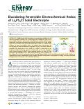 Cover page: Elucidating Reversible Electrochemical Redox of Li6PS5Cl Solid Electrolyte