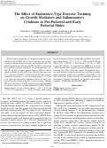 Cover page: The Effect of Endurance-Type Exercise Training on Growth Mediators and Inflammatory Cytokines in Pre-Pubertal and Early Pubertal Males