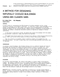 Cover page: A method for designing naturally cooled buildings using bin climate data