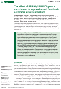 Cover page: The effect of BPIFA1/SPLUNC1 genetic variation on its expression and function in asthmatic airway epithelium