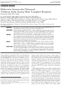 Cover page: Multicenter Intravascular Ultrasound Validation Study Among Heart Transplant Recipients Outcomes After Five Years