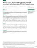 Cover page: Vascular risk at younger ages most strongly associates with current and future brain volume.