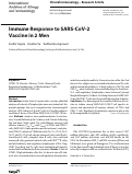 Cover page: Immune Response to SARS-CoV-2 Vaccine in 2 Men