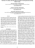 Cover page: The Role of Certainty and Time Delay in Students‚Äô Cheating Decisions during
Online Testing