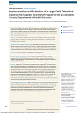 Cover page: Implementation and Evaluation of a Large-Scale Teleretinal Diabetic Retinopathy Screening Program in the Los Angeles County Department of Health Services