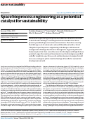 Cover page: Space bioprocess engineering as a potential catalyst for sustainability