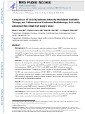 Cover page: Comparison of Toxicity Between Intensity-Modulated Radiotherapy and 3-Dimensional Conformal Radiotherapy for Locally Advanced Non–small-cell Lung Cancer