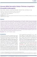 Cover page: Genome-Wide Association Study of Extreme Longevity in Drosophila melanogaster