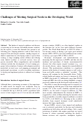 Cover page: Challenges of Meeting Surgical Needs in the Developing World