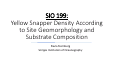 Cover page of Yellow Snapper Density Accordingto Site Geomorphology andSubstrate Composition