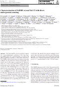 Cover page: Characterization of SABRE crystal NaI-33 with direct underground counting