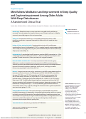 Cover page: Mindfulness Meditation and Improvement in Sleep Quality and Daytime Impairment Among Older Adults With Sleep Disturbances: A Randomized Clinical Trial