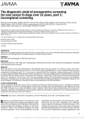 Cover page: The diagnostic yield of preoperative screening for oral cancer in dogs over 15 years, part 1: locoregional screening.