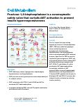 Cover page: Fructose-1,6-bisphosphatase is a nonenzymatic safety valve that curtails AKT activation to prevent insulin hyperresponsiveness