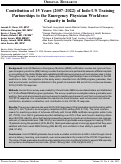 Cover page: Contribution of 15 Years (2007–2022) of Indo-US Training Partnerships to the Emergency Physician Workforce Capacity in India