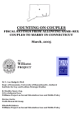 Cover page: Counting on Couples: Fiscal Savings From Allowing Same-Sex Couple to Marry in Connecticut