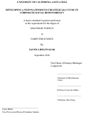 Cover page: Developing a Web Platform to Strategically evolve corporate social responsibility