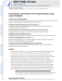 Cover page: Characteristics and Predictors of Occupational Injury Among Career Firefighters.