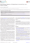 Cover page: Draft Genome Sequence of Porphyrobacter mercurialis (sp. nov.) Strain Coronado