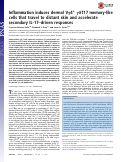 Cover page: Inflammation induces dermal Vγ4+ γδT17 memory-like cells that travel to distant skin and accelerate secondary IL-17–driven responses