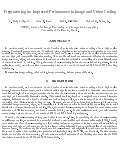 Cover page: Preprocessing for Improved Performance in Image and Video Coding