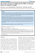 Cover page: The Power of Exercise: Buffering the Effect of Chronic Stress on Telomere Length