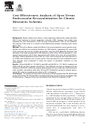 Cover page: Cost-Effectiveness Analysis of Open Versus Endovascular Revascularization for Chronic Mesenteric Ischemia