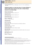 Cover page: 18-Month Predictors of Later Outcomes in Younger Siblings of Children With Autism Spectrum Disorder: A Baby Siblings Research Consortium Study