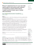 Cover page: Phase II randomized trial of a non-steroidal mouth wash for prevention and treatment of stomatitis in women with hormone receptor positive breast cancer treated with everolimus