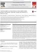 Cover page: Tailored weight loss intervention in obese adults within primary care practice: rationale, design, and methods of Choose to Lose.