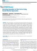 Cover page of Detecting Anomalies in Time Series Using Kernel Density Approaches