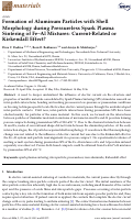 Cover page: Formation of Aluminum Particles with Shell Morphology during Pressureless Spark Plasma Sintering of Fe–Al Mixtures: Current-Related or Kirkendall Effect?