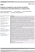 Cover page: Diagnosis, management, and outcomes of pediatric tracheostomy-associated infections: A scoping review.